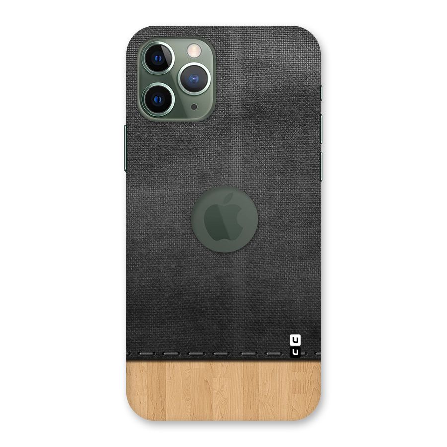 Bicolor Wood Texture Back Case for iPhone 11 Pro Logo  Cut