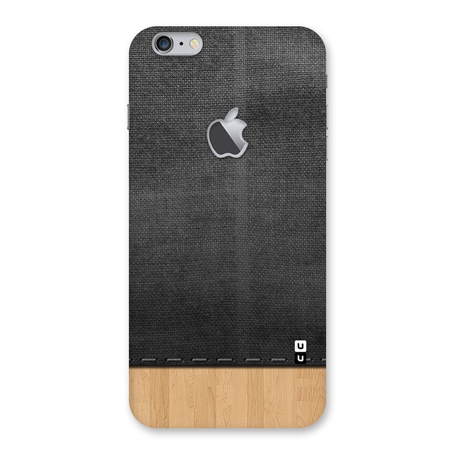 Bicolor Wood Texture Back Case for iPhone 6 Plus 6S Plus Logo Cut