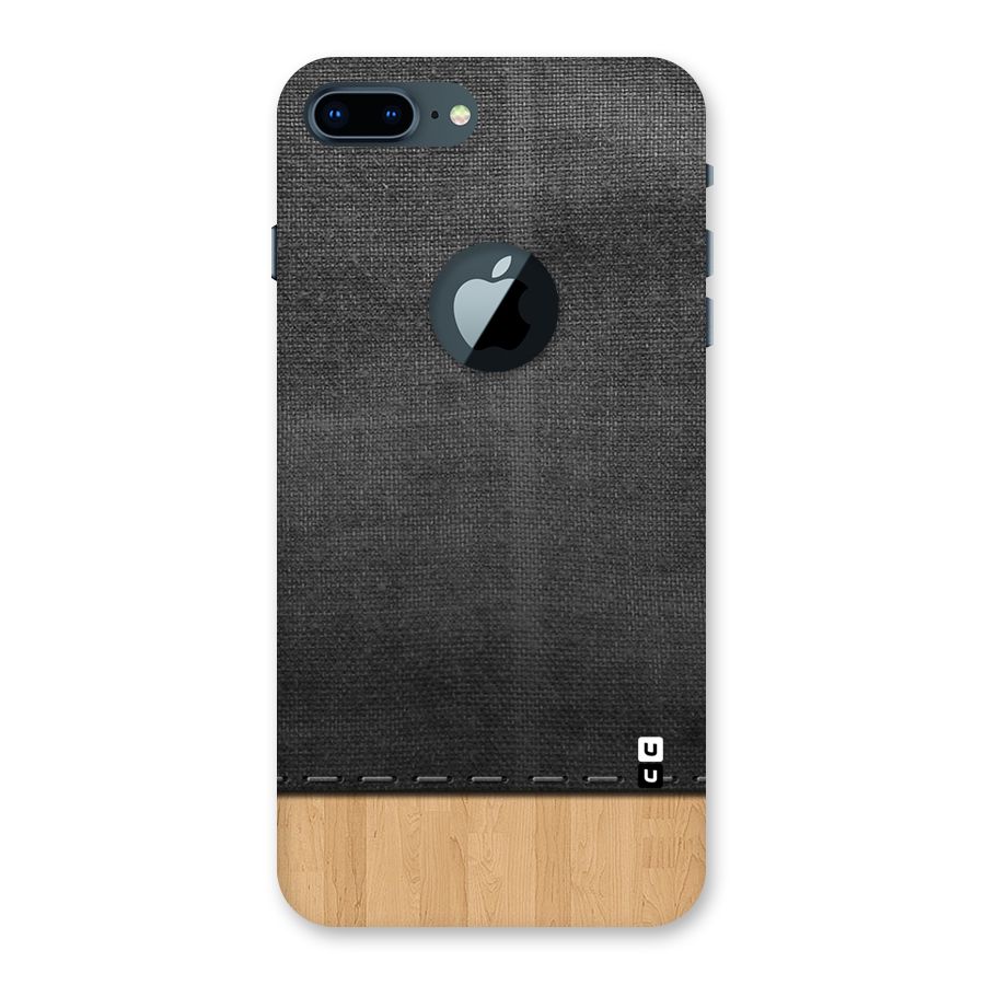 Bicolor Wood Texture Back Case for iPhone 7 Plus Logo Cut