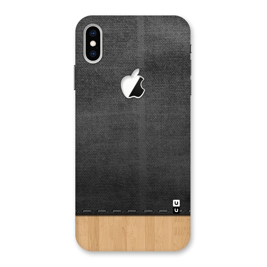 Bicolor Wood Texture Back Case for iPhone XS Max Apple Cut