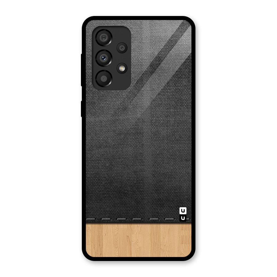 Bicolor Wood Texture Glass Back Case for Galaxy A33 5G