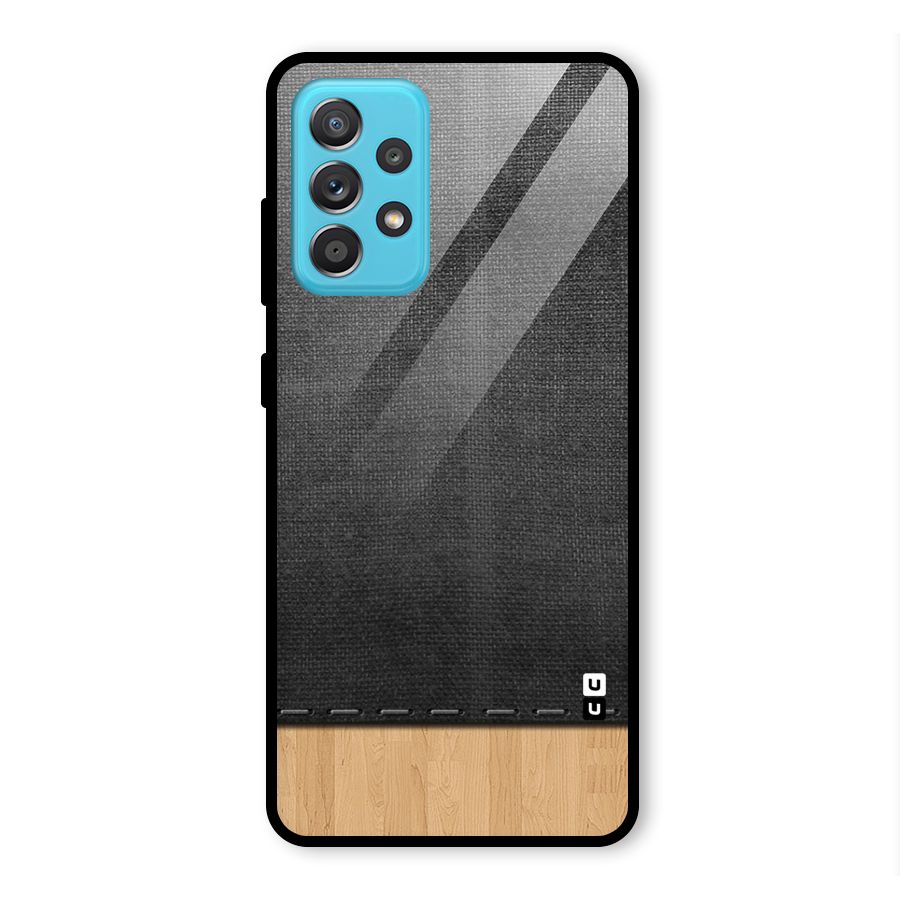 Bicolor Wood Texture Glass Back Case for Galaxy A52