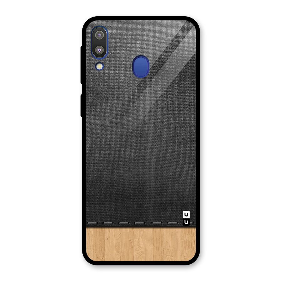 Bicolor Wood Texture Glass Back Case for Galaxy M20