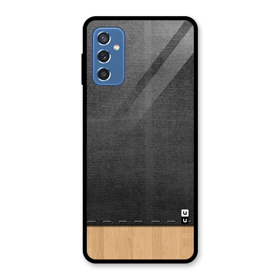 Bicolor Wood Texture Glass Back Case for Galaxy M52 5G