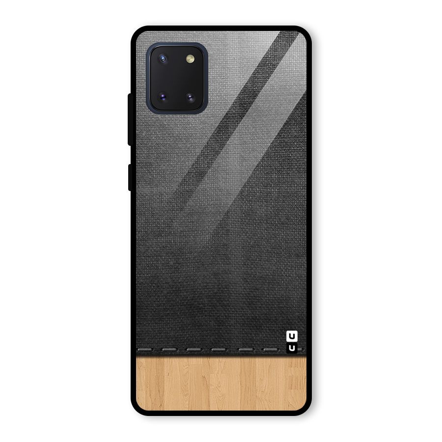 Bicolor Wood Texture Glass Back Case for Galaxy Note 10 Lite