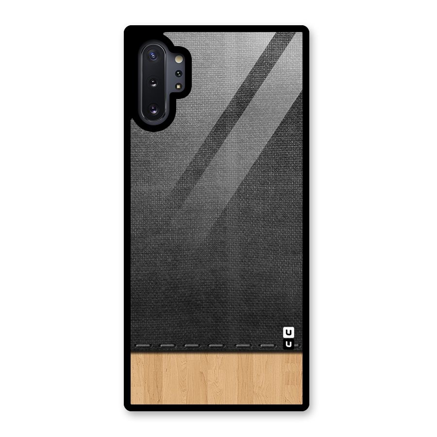 Bicolor Wood Texture Glass Back Case for Galaxy Note 10 Plus