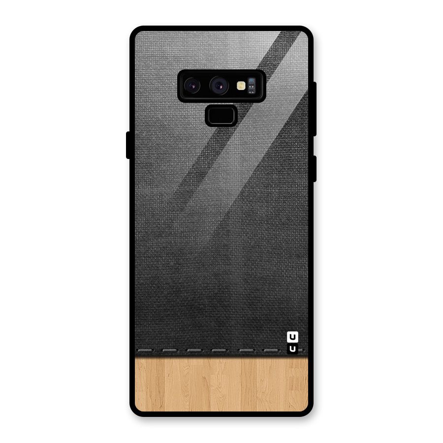 Bicolor Wood Texture Glass Back Case for Galaxy Note 9