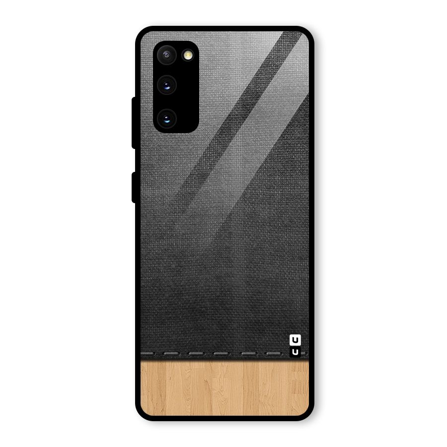 Bicolor Wood Texture Glass Back Case for Galaxy S20 FE
