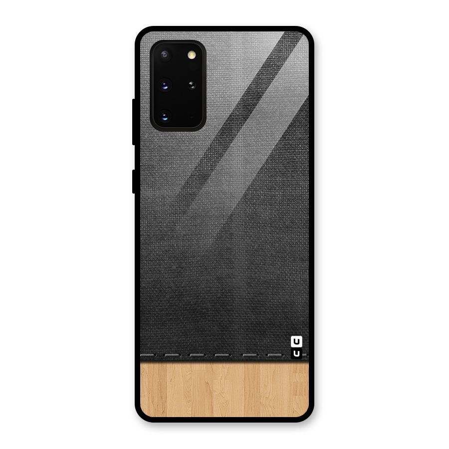 Bicolor Wood Texture Glass Back Case for Galaxy S20 Plus