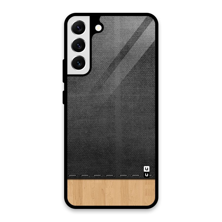 Bicolor Wood Texture Glass Back Case for Galaxy S22 Plus 5G