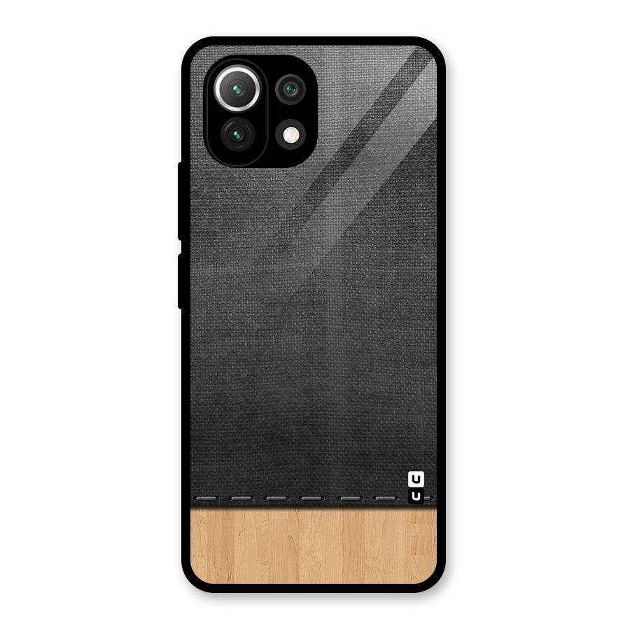 Bicolor Wood Texture Glass Back Case for Mi 11 Lite NE 5G