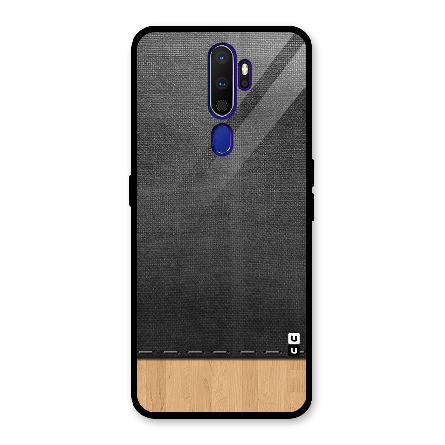 Bicolor Wood Texture Glass Back Case for Oppo A9 (2020)