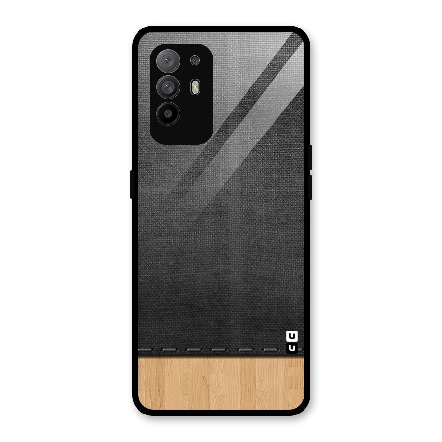 Bicolor Wood Texture Glass Back Case for Oppo F19 Pro Plus 5G