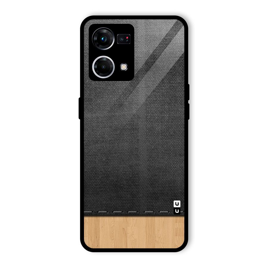 Bicolor Wood Texture Glass Back Case for Oppo F21 Pro 4G