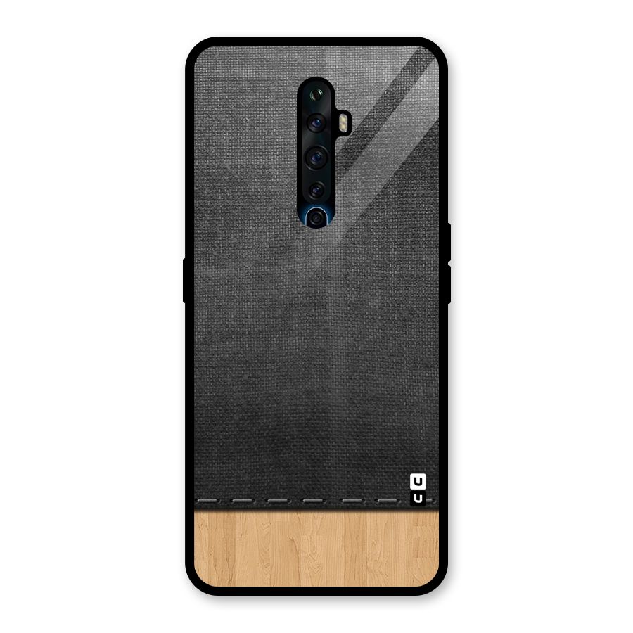 Bicolor Wood Texture Glass Back Case for Oppo Reno2 F
