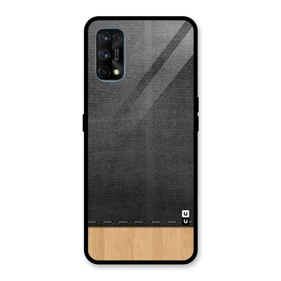 Bicolor Wood Texture Glass Back Case for Realme 7 Pro