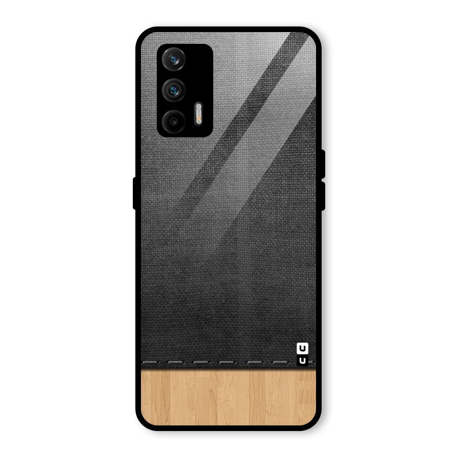 Bicolor Wood Texture Glass Back Case for Realme GT 5G