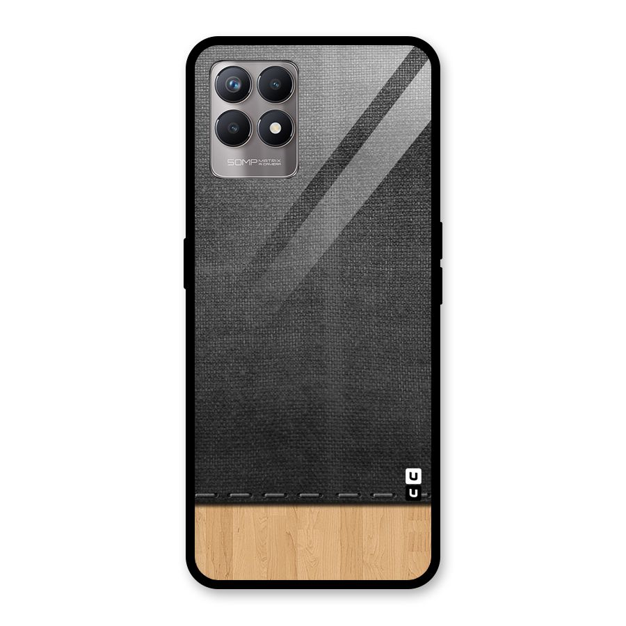 Bicolor Wood Texture Glass Back Case for Realme Narzo 50