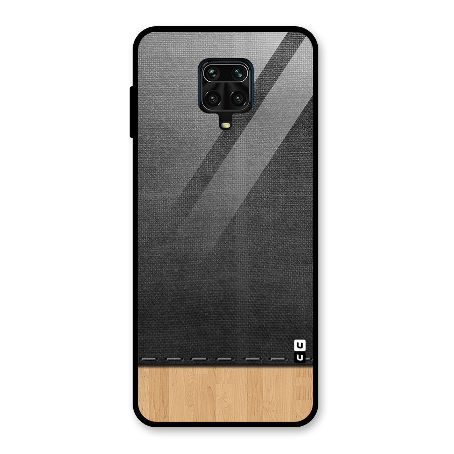 Bicolor Wood Texture Glass Back Case for Redmi Note 10 Lite