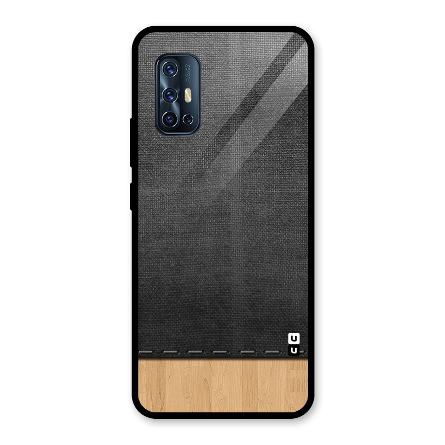 Bicolor Wood Texture Glass Back Case for Vivo V17