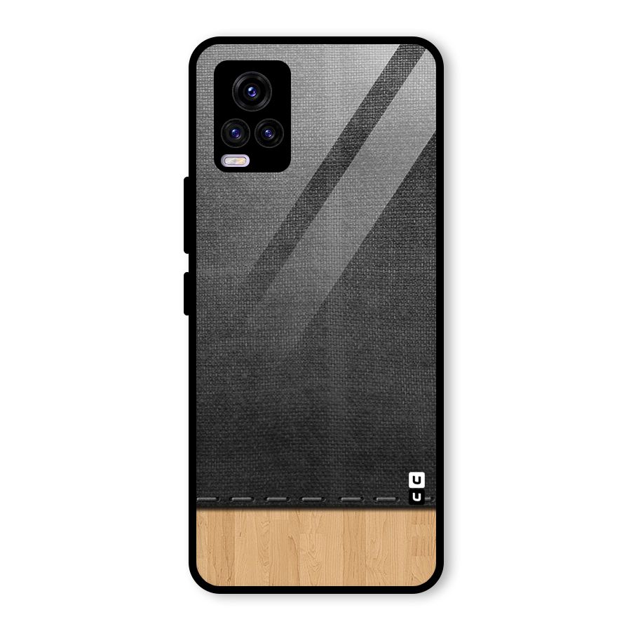 Bicolor Wood Texture Glass Back Case for Vivo V20