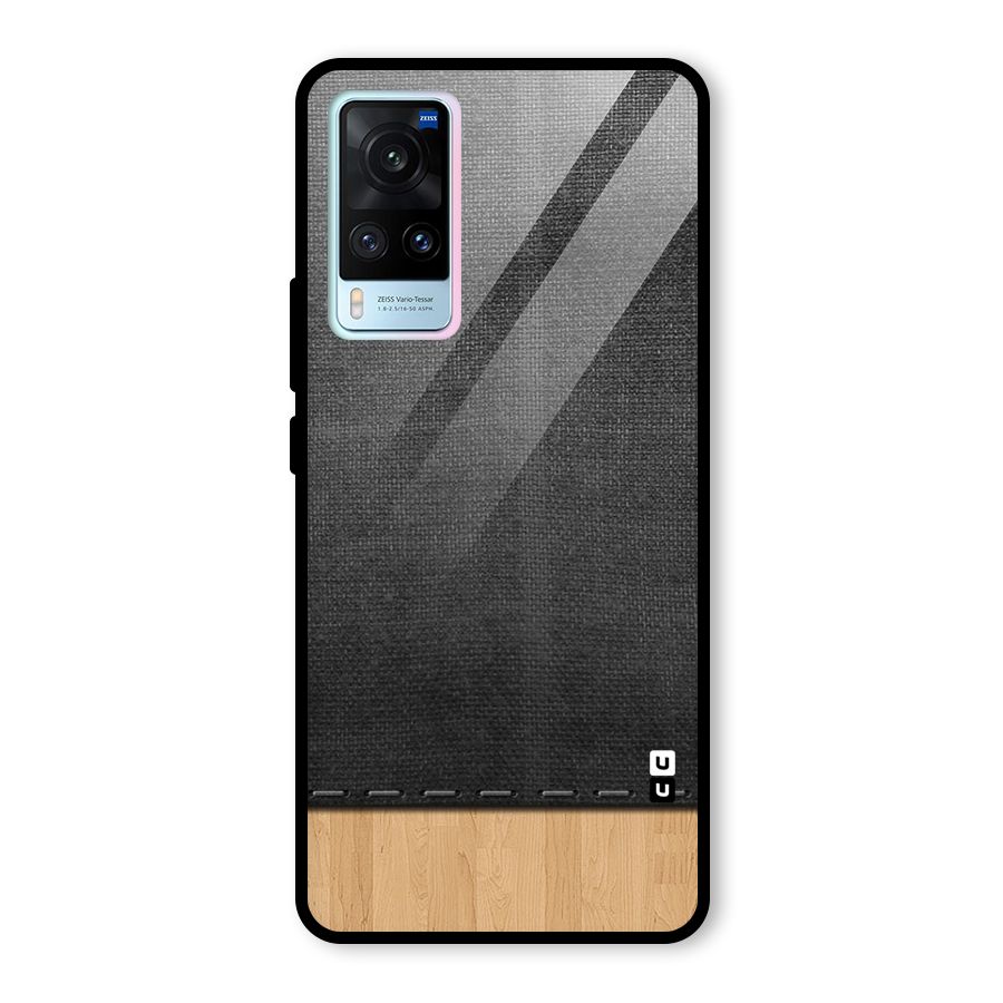 Bicolor Wood Texture Glass Back Case for Vivo X60