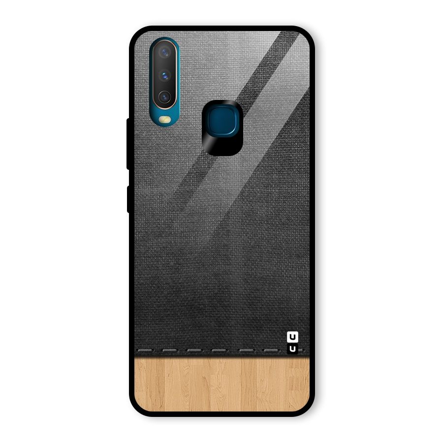 Bicolor Wood Texture Glass Back Case for Vivo Y15