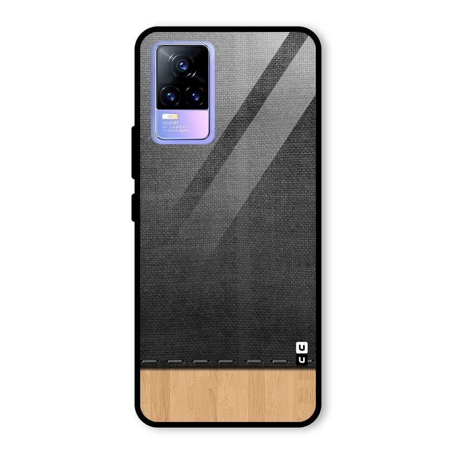 Bicolor Wood Texture Glass Back Case for Vivo Y73