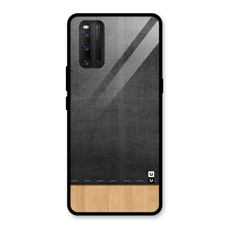 Bicolor Wood Texture Glass Back Case for Vivo iQOO 3