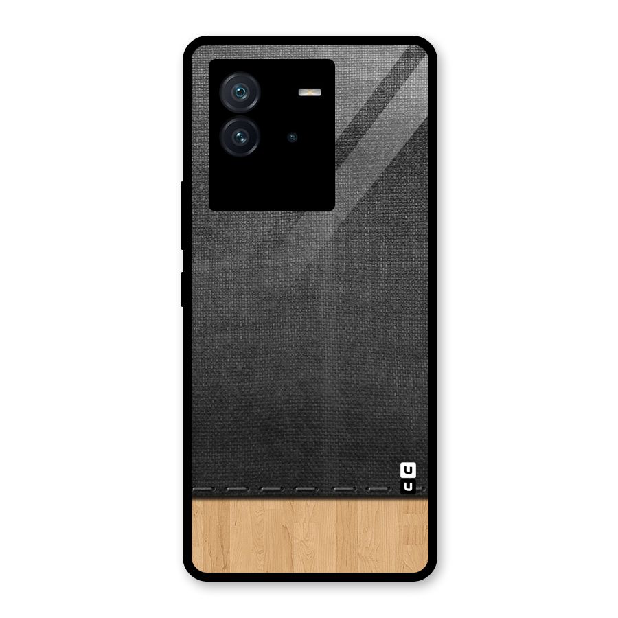 Bicolor Wood Texture Glass Back Case for Vivo iQOO Neo 6 5G