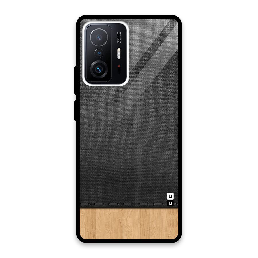 Bicolor Wood Texture Glass Back Case for Xiaomi 11T Pro