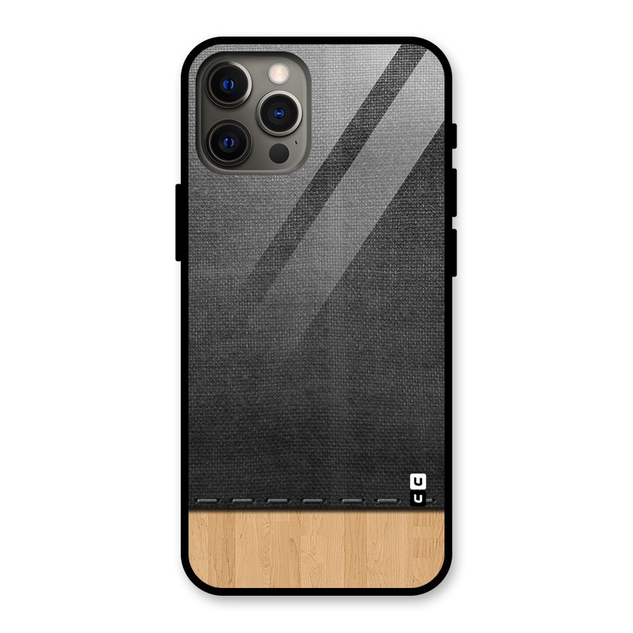 Bicolor Wood Texture Glass Back Case for iPhone 12 Pro Max
