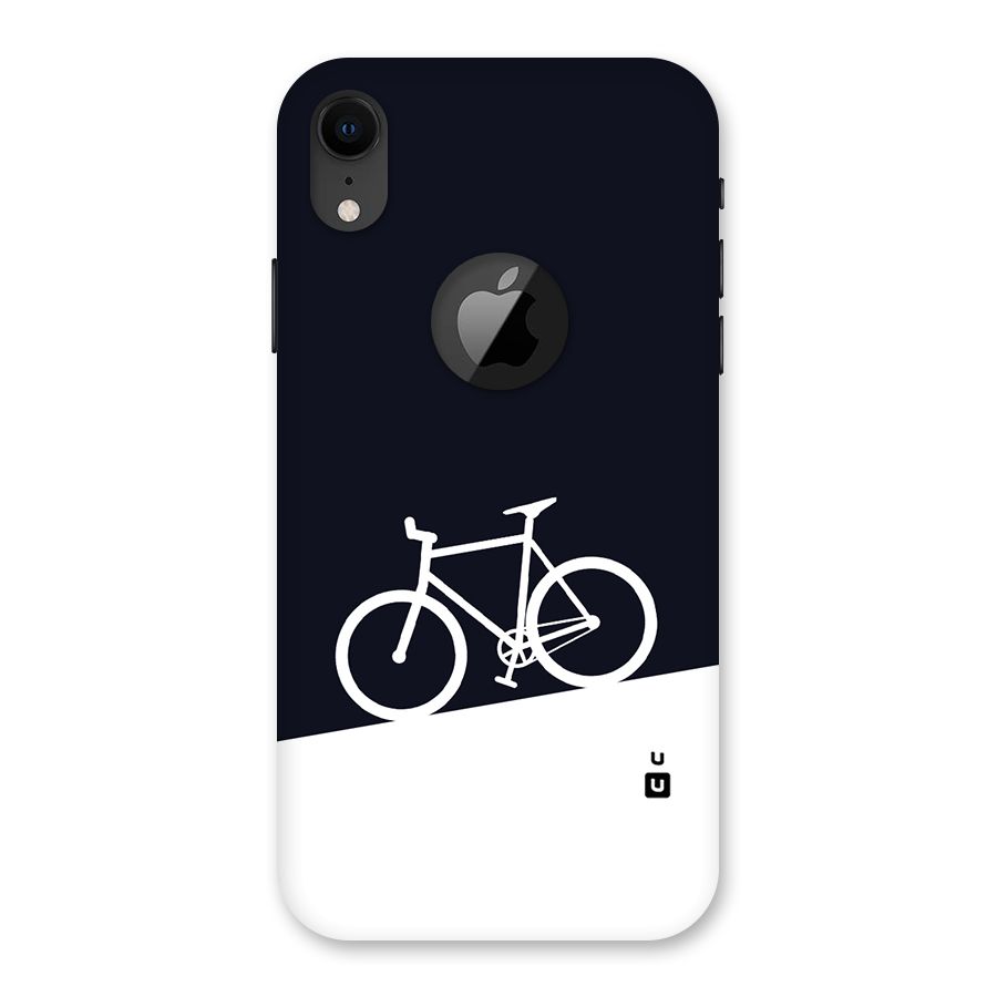 Bicycle Minimal Art Back Case for iPhone XR Logo Cut