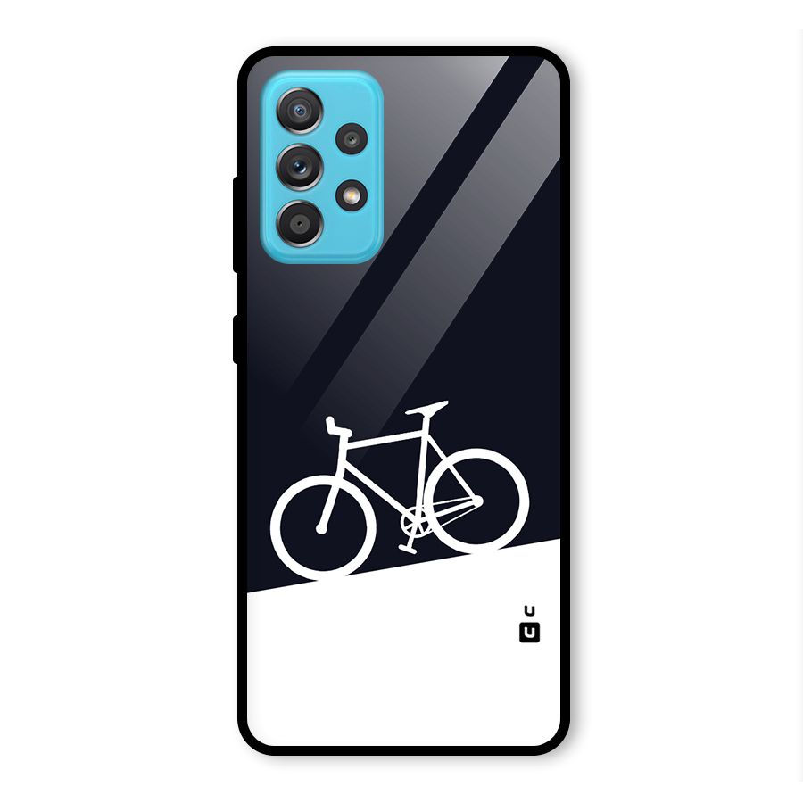 Bicycle Minimal Art Glass Back Case for Galaxy A52