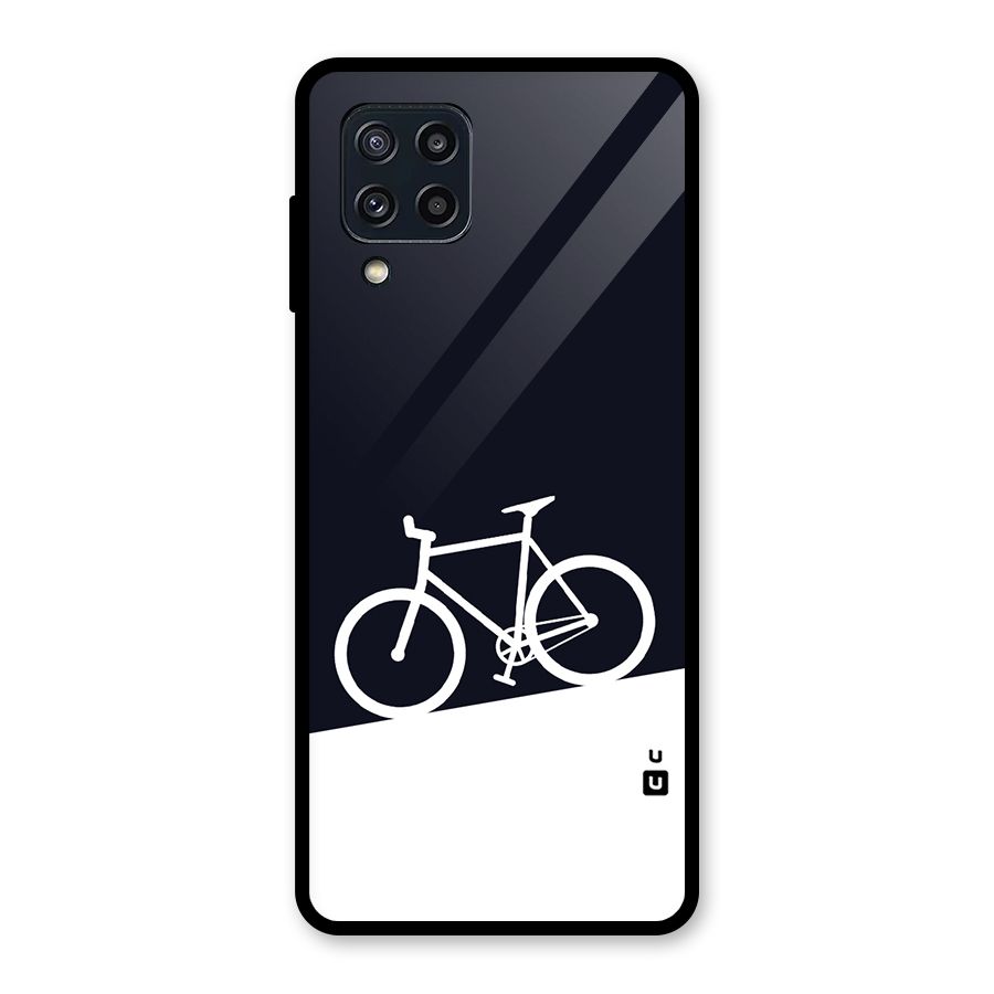 Bicycle Minimal Art Glass Back Case for Galaxy M32