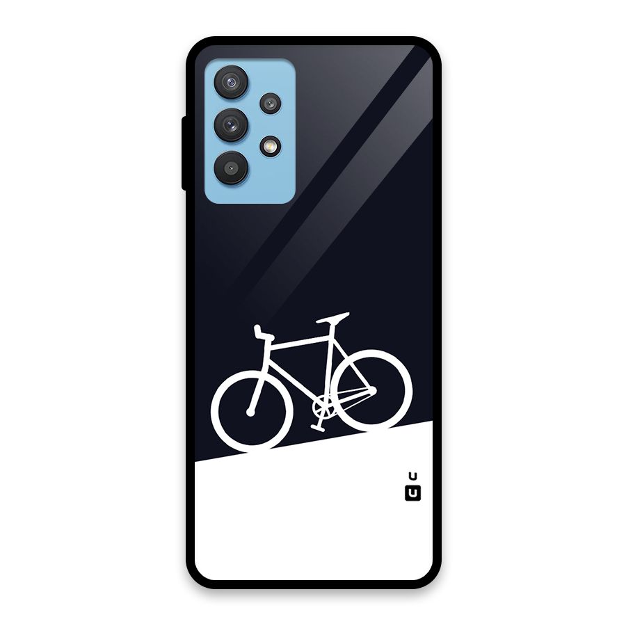 Bicycle Minimal Art Glass Back Case for Galaxy M32 5G