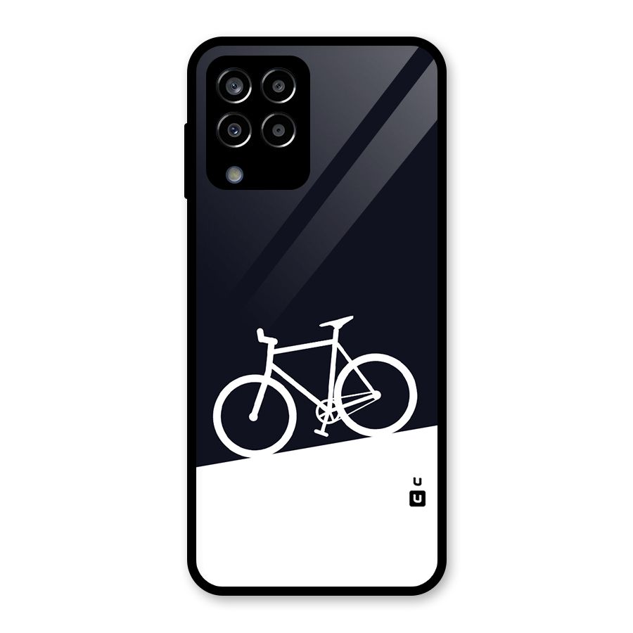 Bicycle Minimal Art Glass Back Case for Galaxy M33
