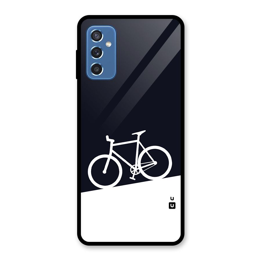Bicycle Minimal Art Glass Back Case for Galaxy M52 5G