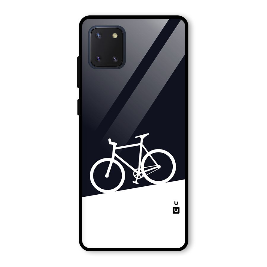 Bicycle Minimal Art Glass Back Case for Galaxy Note 10 Lite