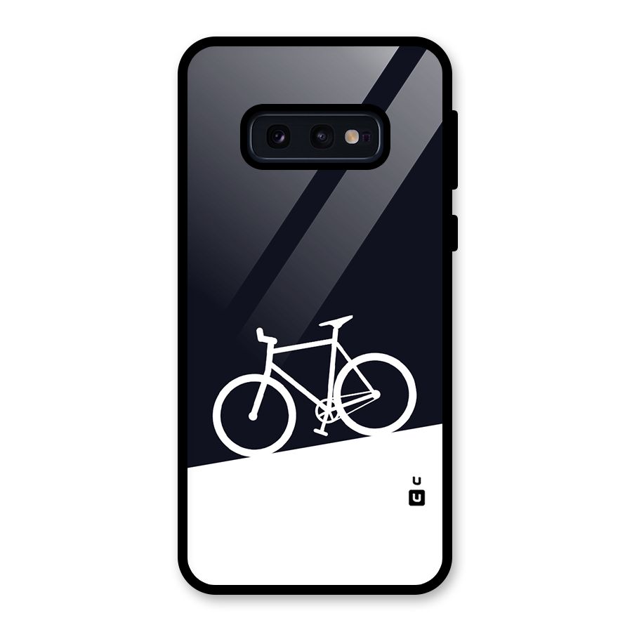 Bicycle Minimal Art Glass Back Case for Galaxy S10e