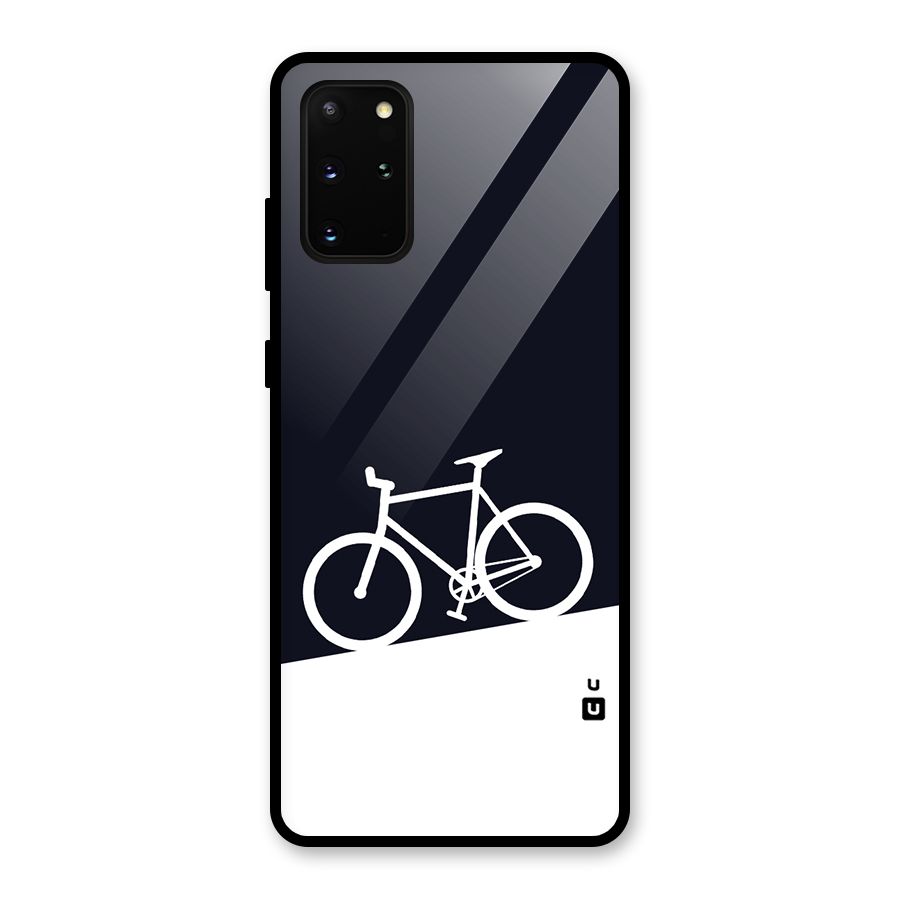 Bicycle Minimal Art Glass Back Case for Galaxy S20 Plus