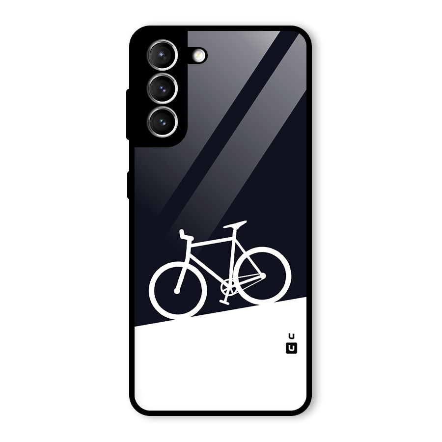 Bicycle Minimal Art Glass Back Case for Galaxy S21 5G