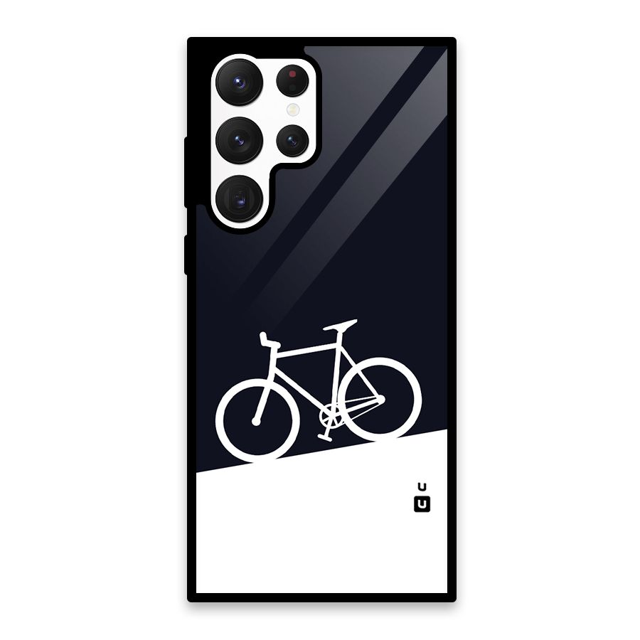 Bicycle Minimal Art Glass Back Case for Galaxy S22 Ultra 5G