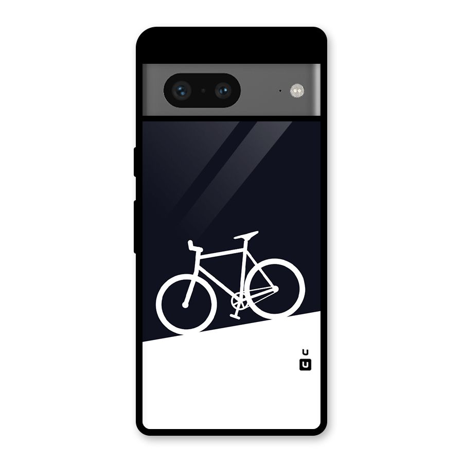 Bicycle Minimal Art Glass Back Case for Google Pixel 7