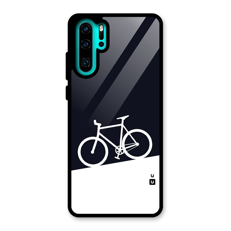 Bicycle Minimal Art Glass Back Case for Huawei P30 Pro