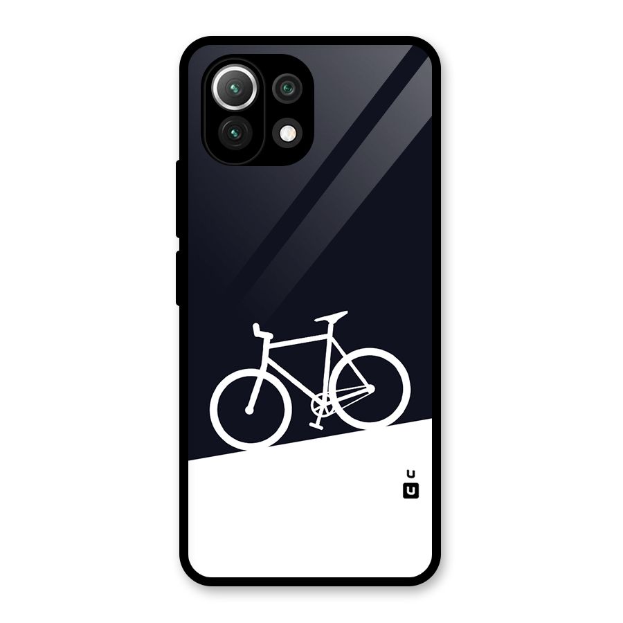 Bicycle Minimal Art Glass Back Case for Mi 11 Lite NE 5G
