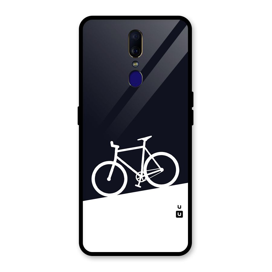 Bicycle Minimal Art Glass Back Case for Oppo F11