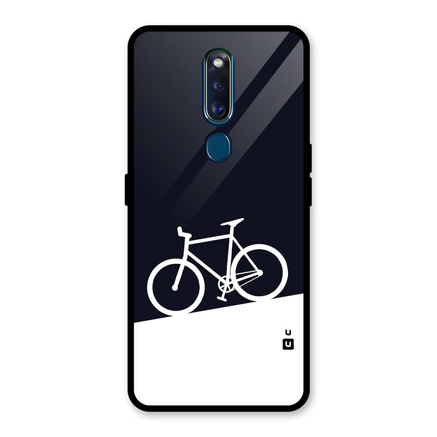 Bicycle Minimal Art Glass Back Case for Oppo F11 Pro