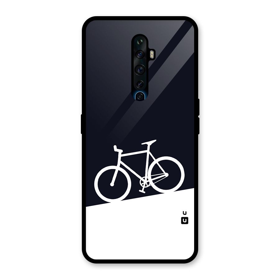 Bicycle Minimal Art Glass Back Case for Oppo Reno2 Z