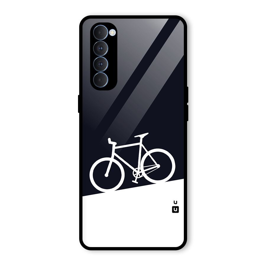 Bicycle Minimal Art Glass Back Case for Oppo Reno4 Pro